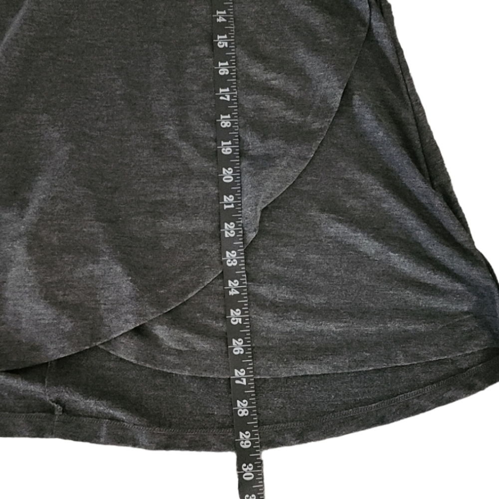 Gray Cowl Neck Tunic Top 3X Plus Size Cozy Knit Long Flowy Loungewear Charcoal - Picture 8 of 16